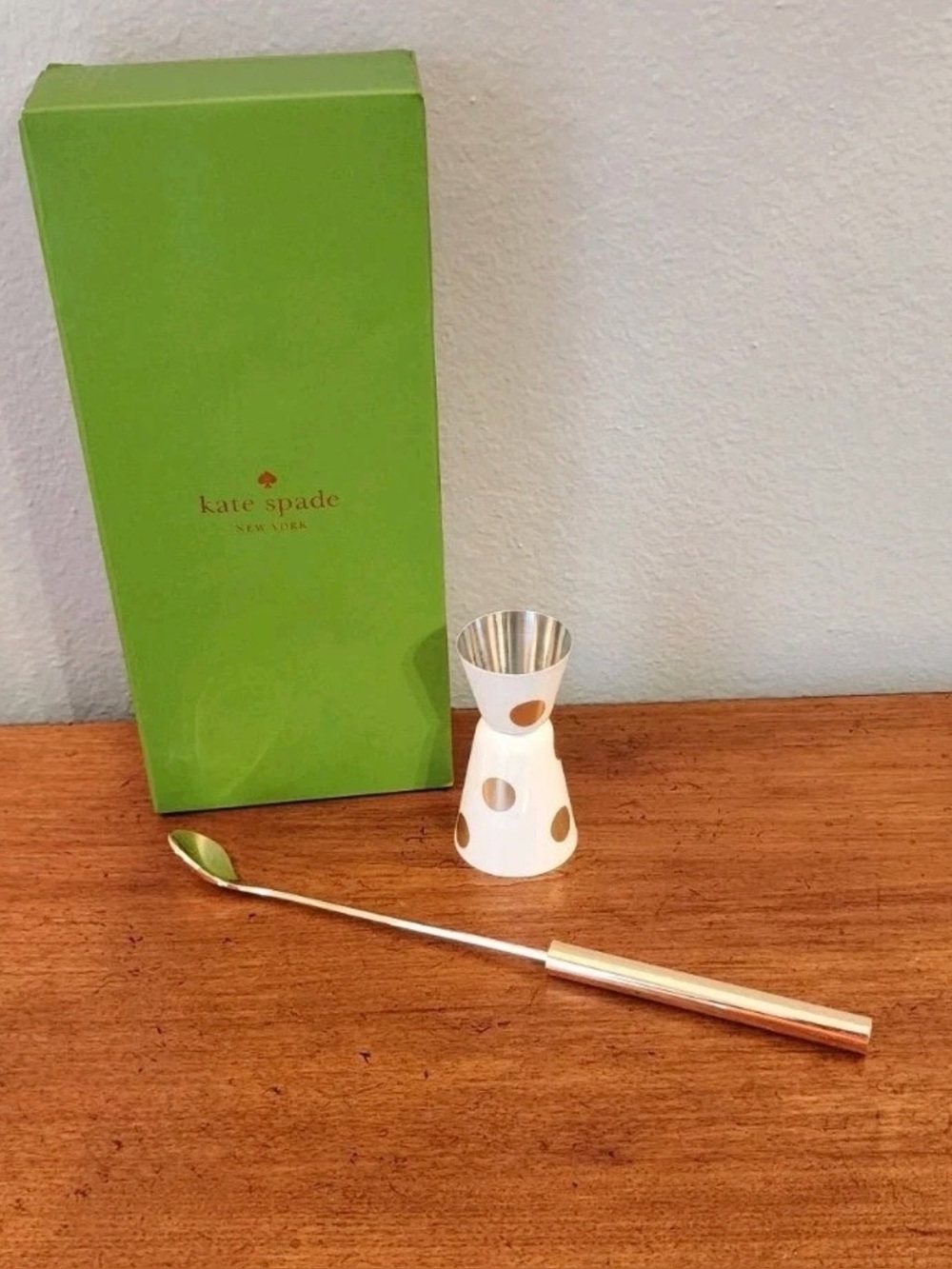kate spade gold Melrose Avenue cocktail tool set